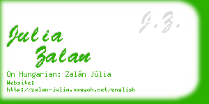 julia zalan business card