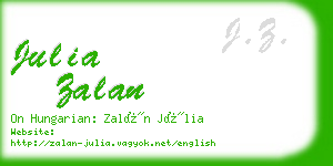julia zalan business card